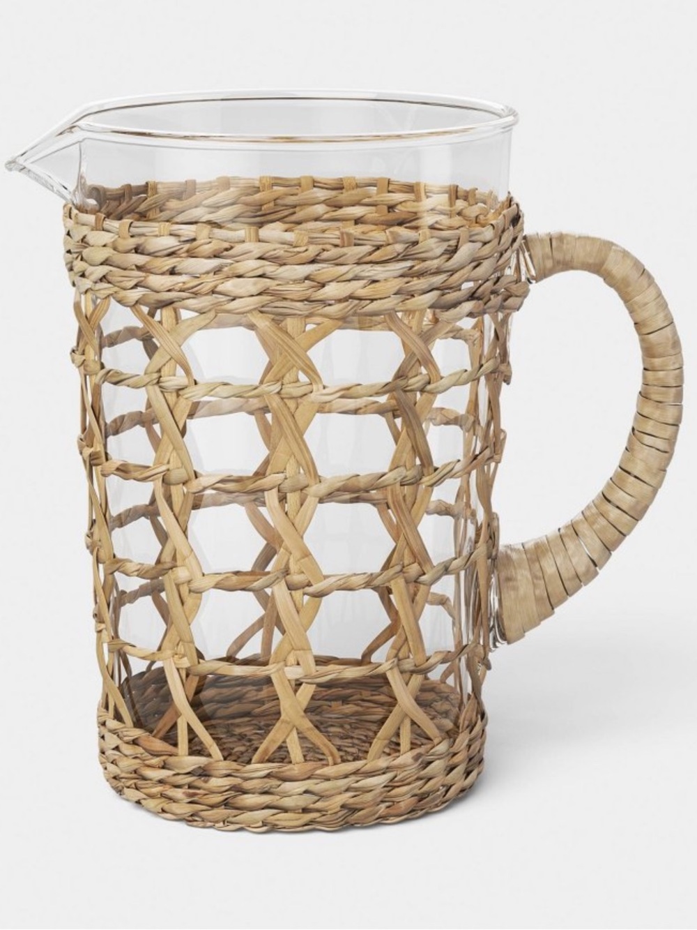 New Threshold 43.95oz Woven Rattan Beverage Pitcher 2026 Collection Hard to Find